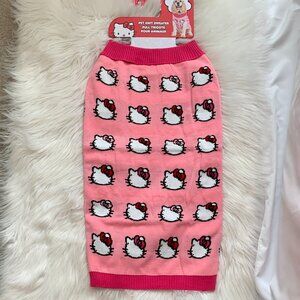 HELLO KITTY Dog Pet Knit Sweater in Pink Multi Sz EXTRA LARGE